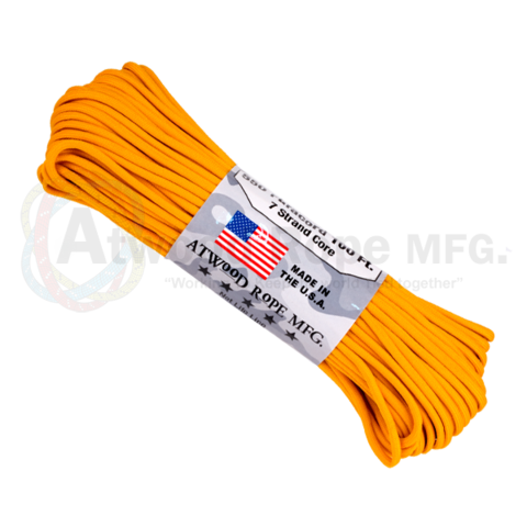Yellow 275 Paracord - 100 ft